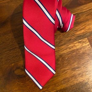 🐻 Tommy Hilfiger Mens Tie Striped Red